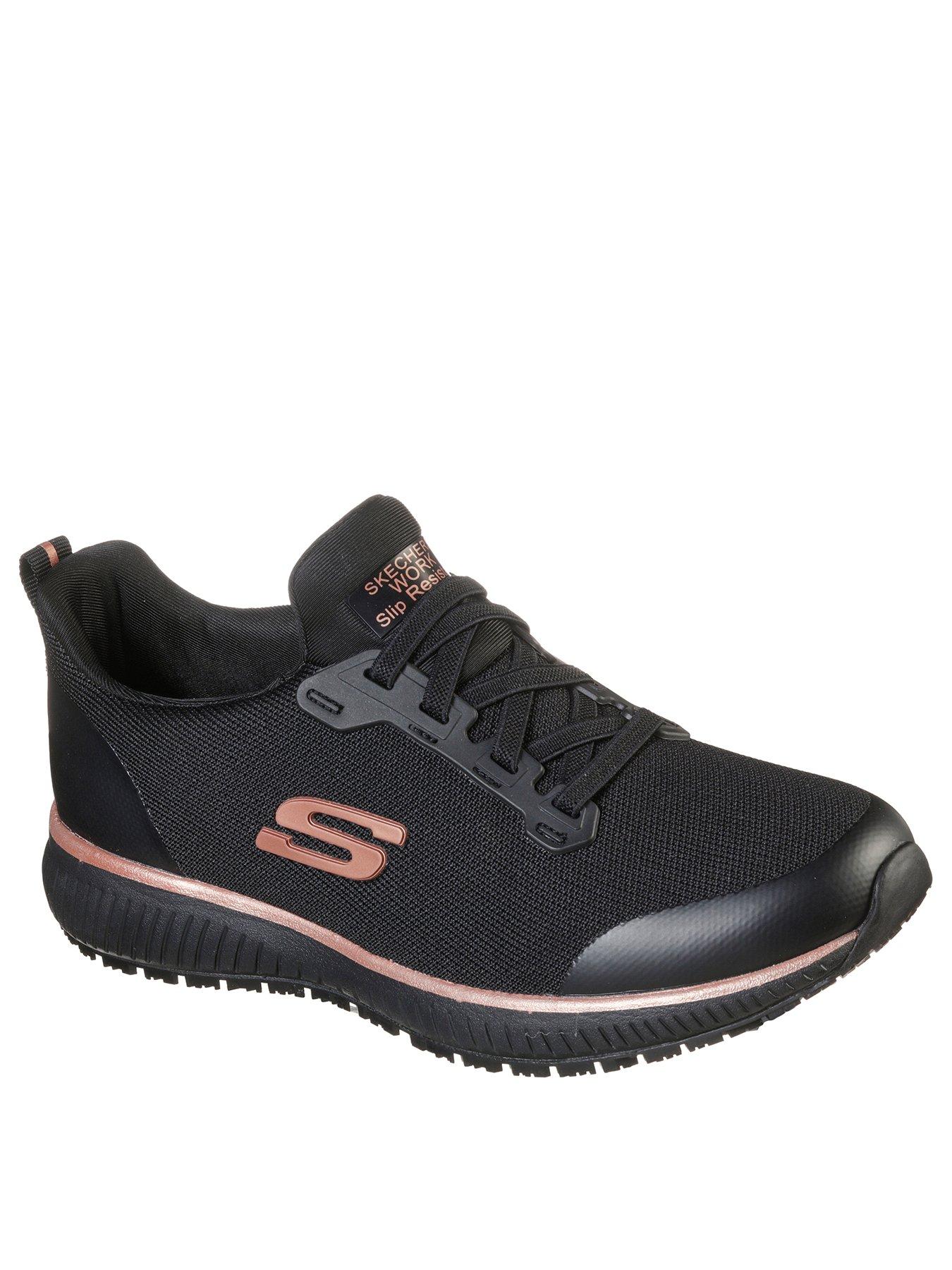 skechers-workwear-squad-slip-resitant-bungee-lace-slip-on-trainer-blackrose-gold