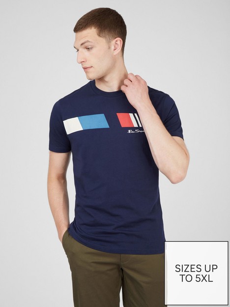 ben-sherman-retro-stripe-t-shirt-marinenbsp