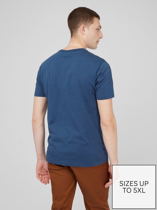 stillFront image of ben-sherman-abstract-target-t-shirt-dark-bluenbsp