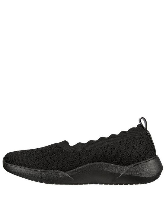 back image of skechers-seager-cup-scalloped-textured-knit-slip-on-plimsolls