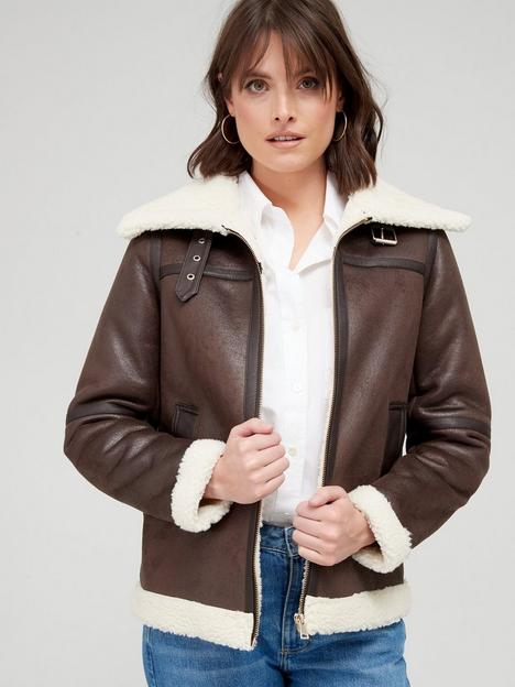 v-by-very-faux-shearling-aviator-jacket-chocolate