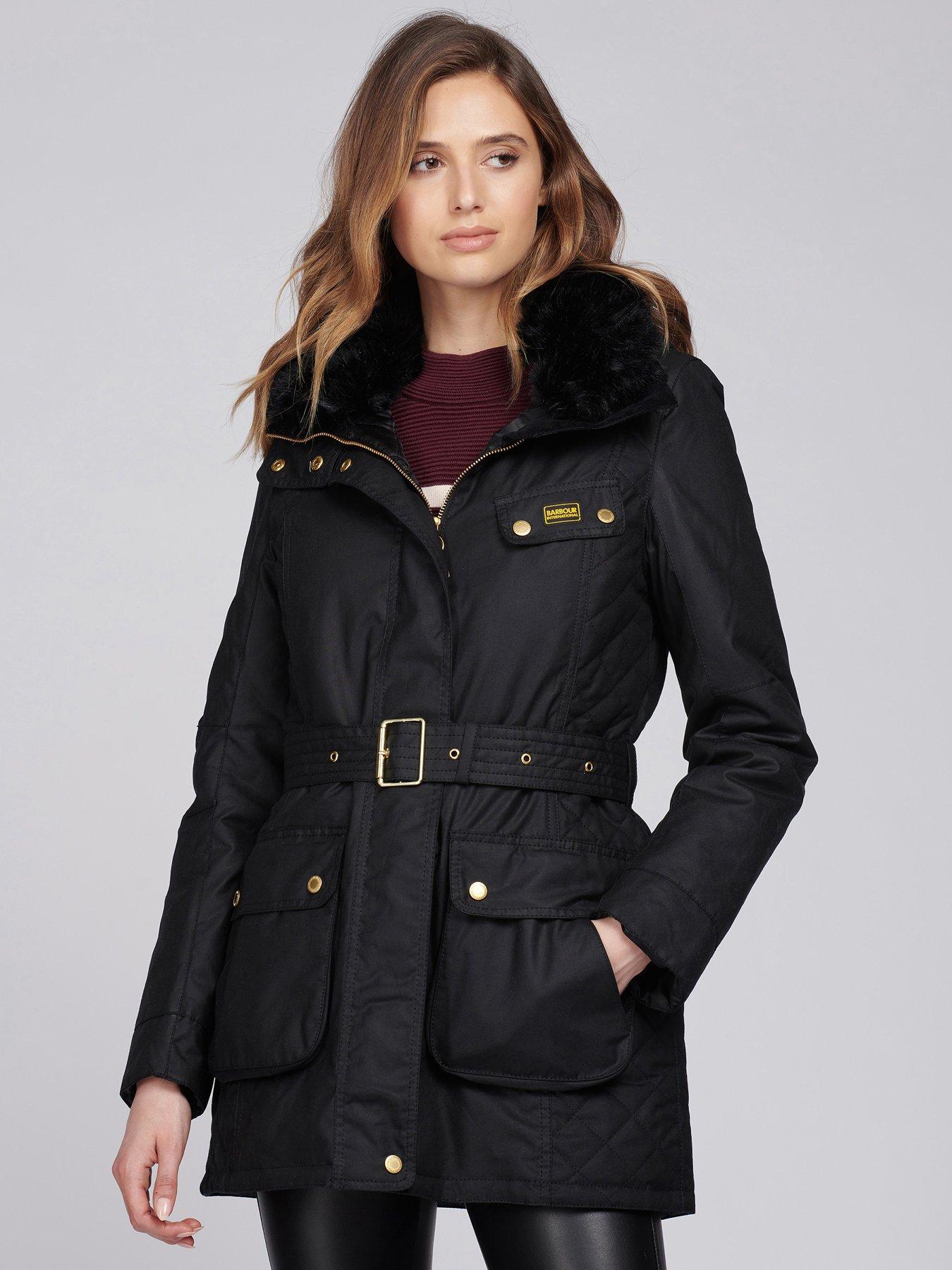 black barbour jacket womens