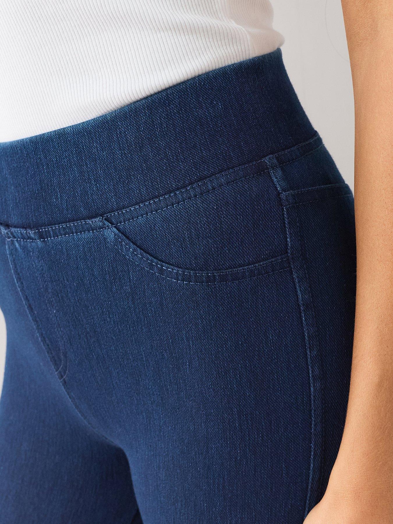 Image 5 of 7 of The Very Collection Womens Skinny Stretch Denim Look Leggings - Indigo