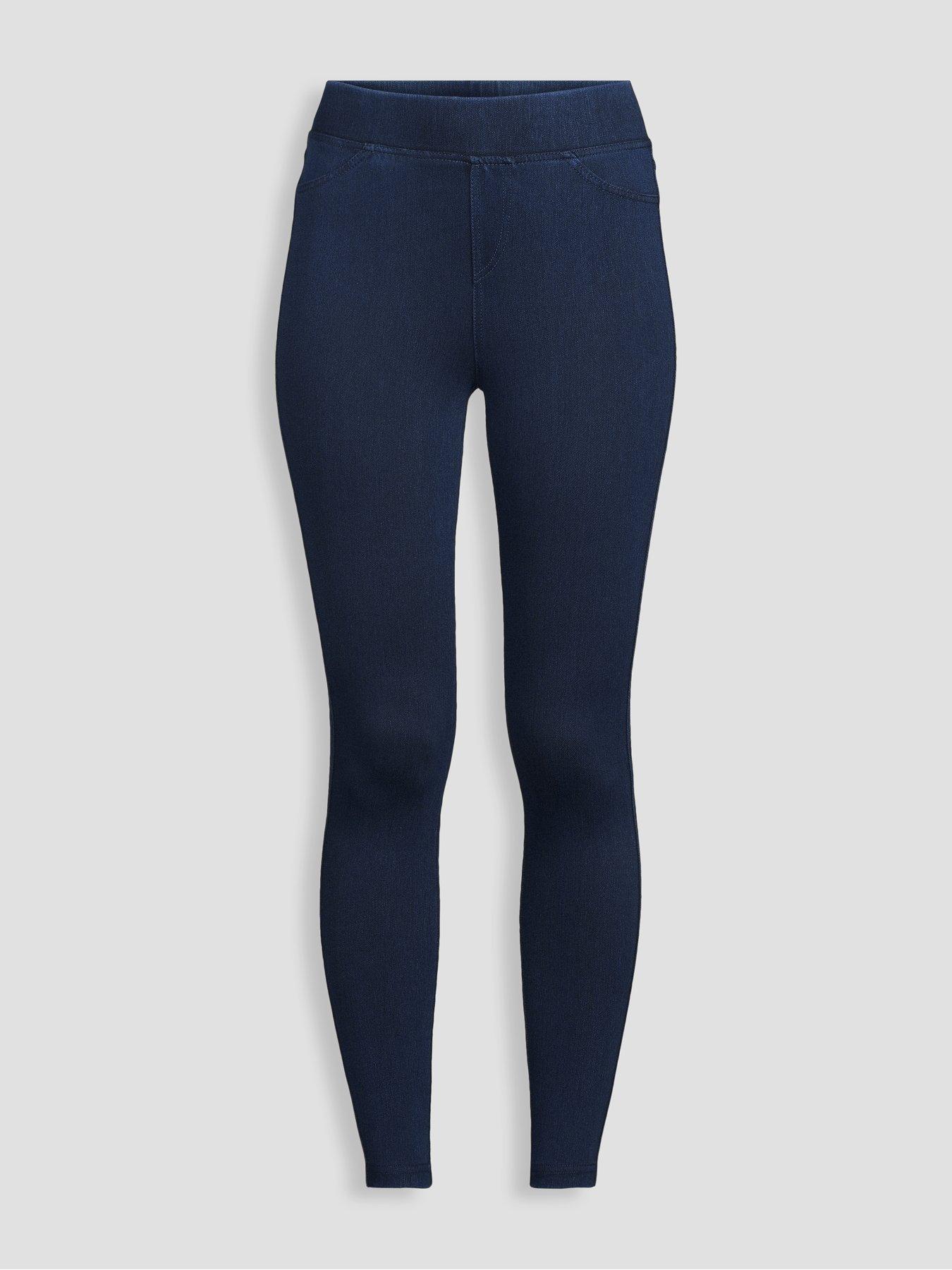 Image 7 of 7 of The Very Collection Womens Skinny Stretch Denim Look Leggings - Indigo