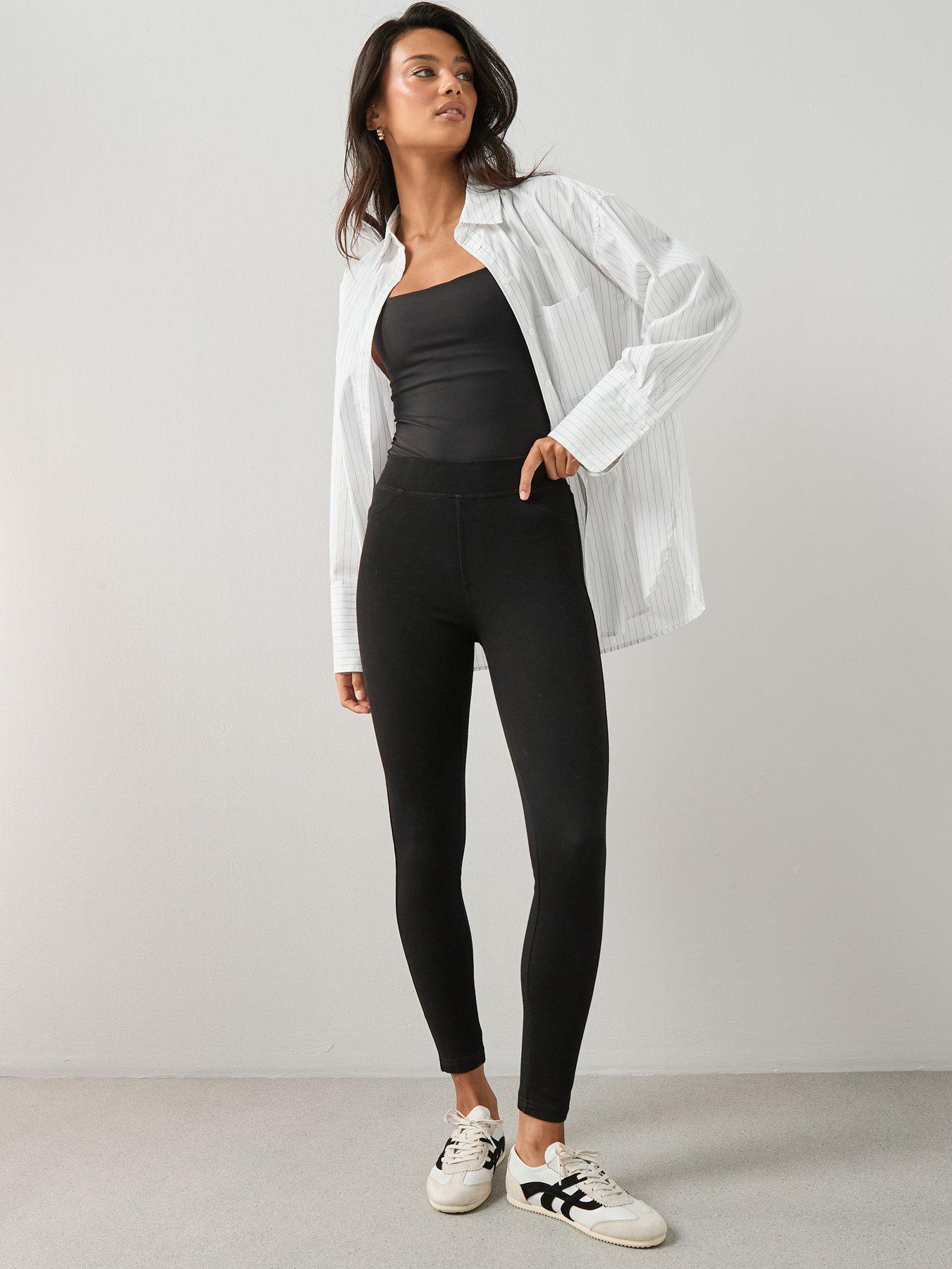 Image 3 of 7 of The Very Collection Denim Look Legging