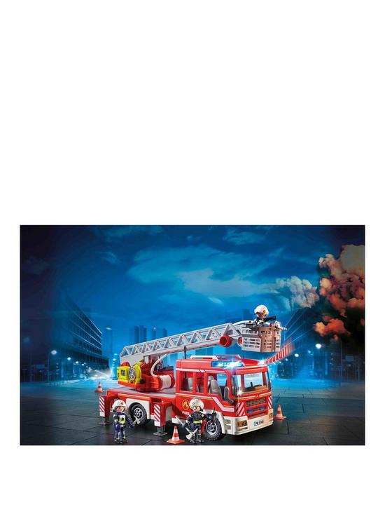 stillFront image of playmobil-9463-city-action-fire-ladder-unit-with-extendable-ladder