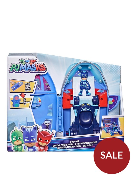 stillFront image of pj-masks-2-in-1-hq-playset-headquarters-and-rocket-pre-school-toy-with-action-figure-and-vehicle-for-children-aged-3-and-up