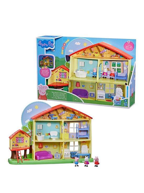 front image of peppa-pig-peppas-playtime-to-bedtime-house