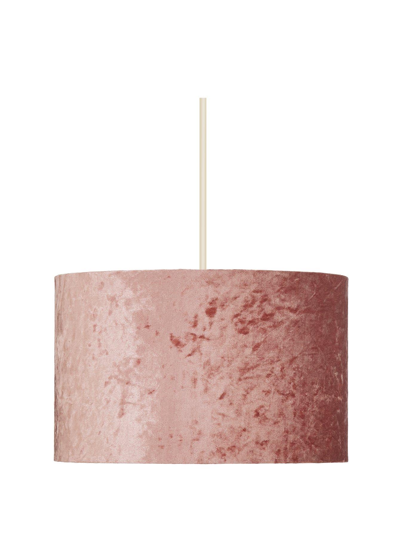 blush pink crushed velvet light shade