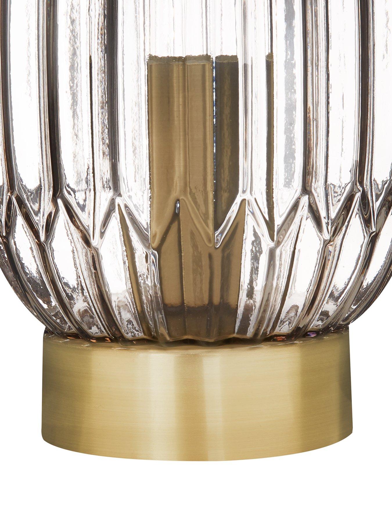 Image 4 of 4 of Michelle Keegan Home Daphne Ribbed Touch Table Lamp