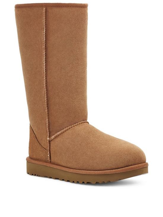 front image of ugg-classic-tall-ii-ankle-boot-chestnut