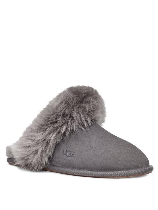 front image of ugg-scuff-sis-slipper-charcoal