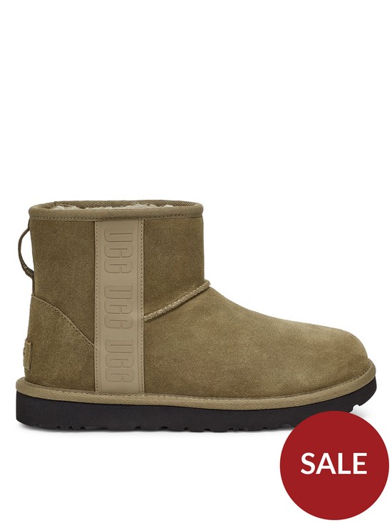 front image of ugg-classic-mini-side-logo-ankle-boot