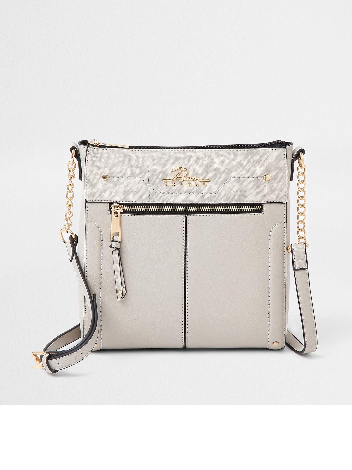 River island grey online bag