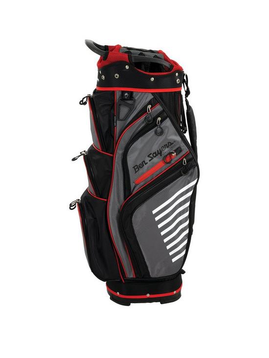 front image of ben-sayers-xs-cart-bag-greyred