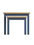  image of k-interiors-fontana-ready-assembled-solid-woodnbspnest-of-tables-blue