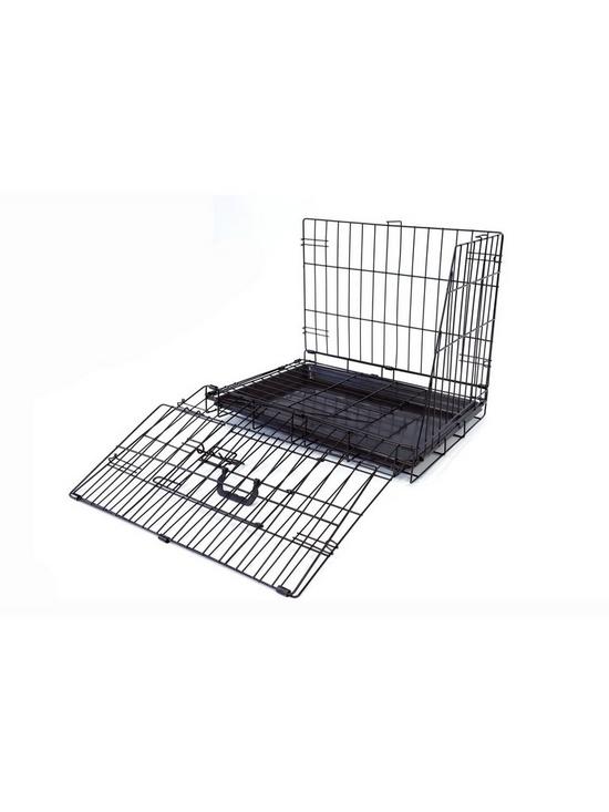 stillFront image of streetwize-accessories-24-inchnbspsmall-deluxe-slanted-dog-crate