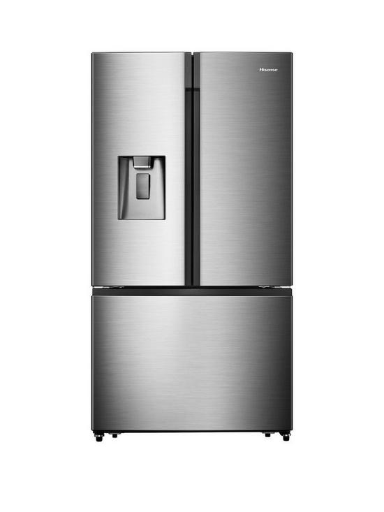 front image of hisense-rf750n4isf-american-style-fridge-freezer-stainless-steel