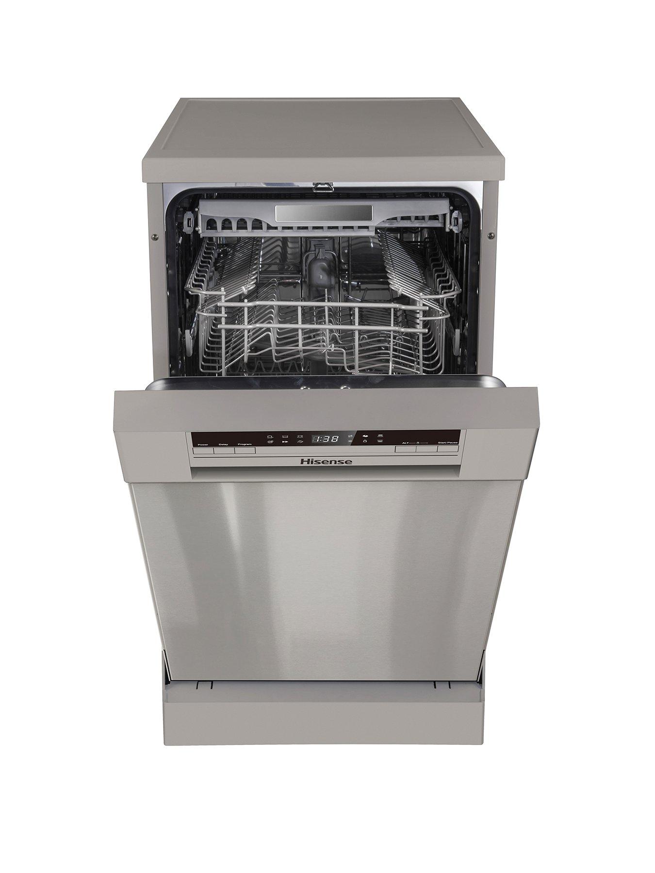 slimline dishwasher silver freestanding