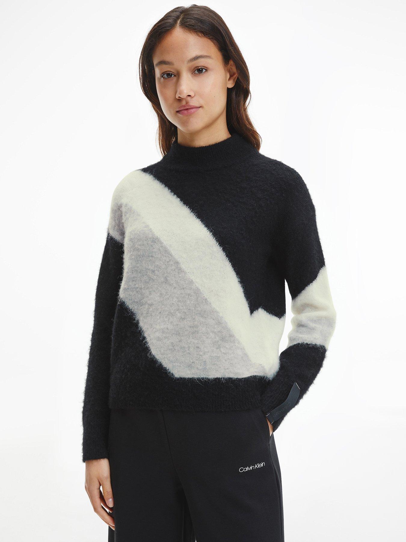 calvin klein fuzzy sweater