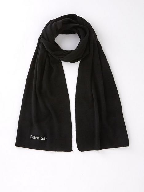 calvin-klein-essential-knit-scarf-black