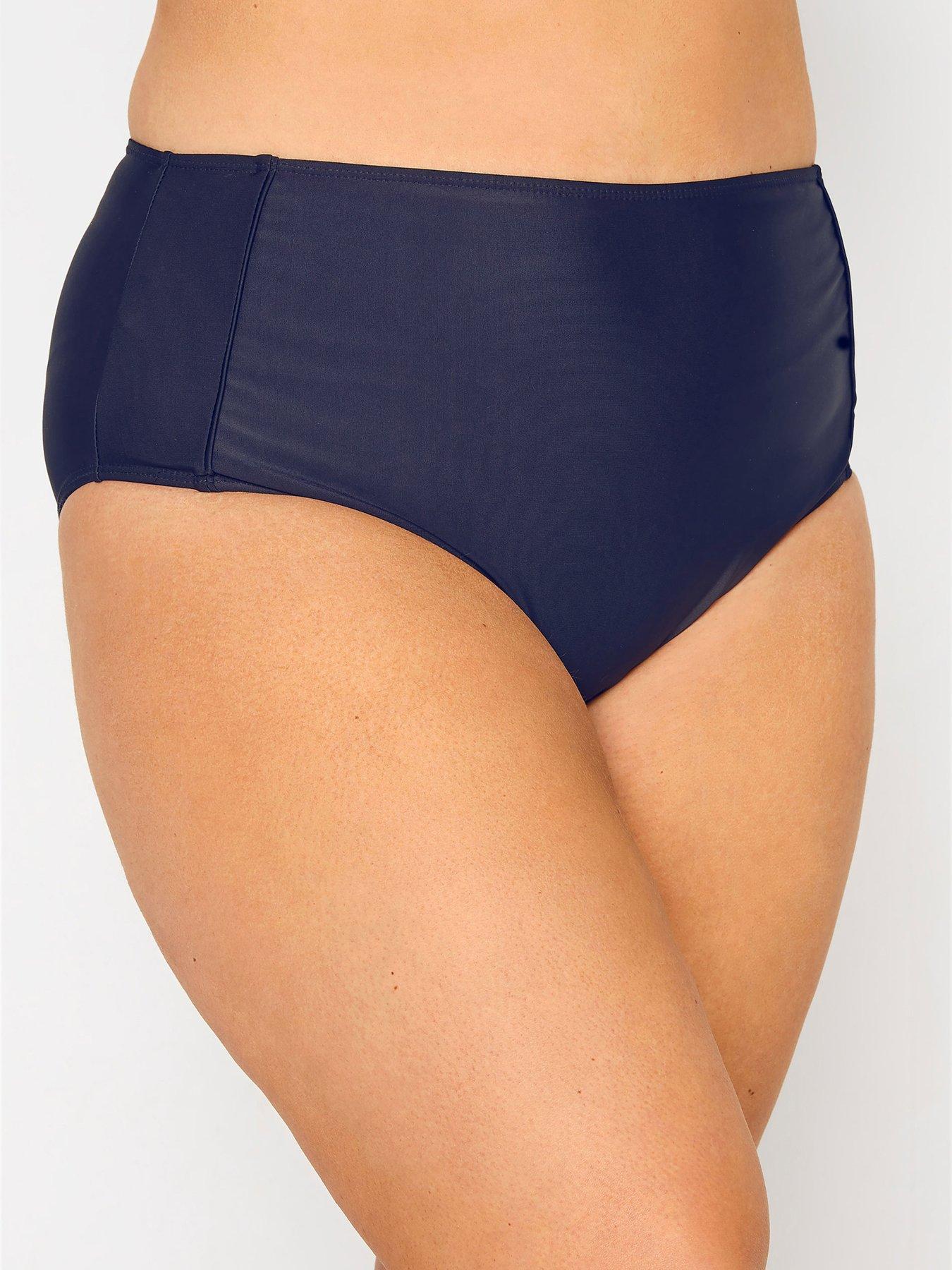 Image 1 of 2 of Yours Curve Tummy Control Bikini Brief - Navy Blue