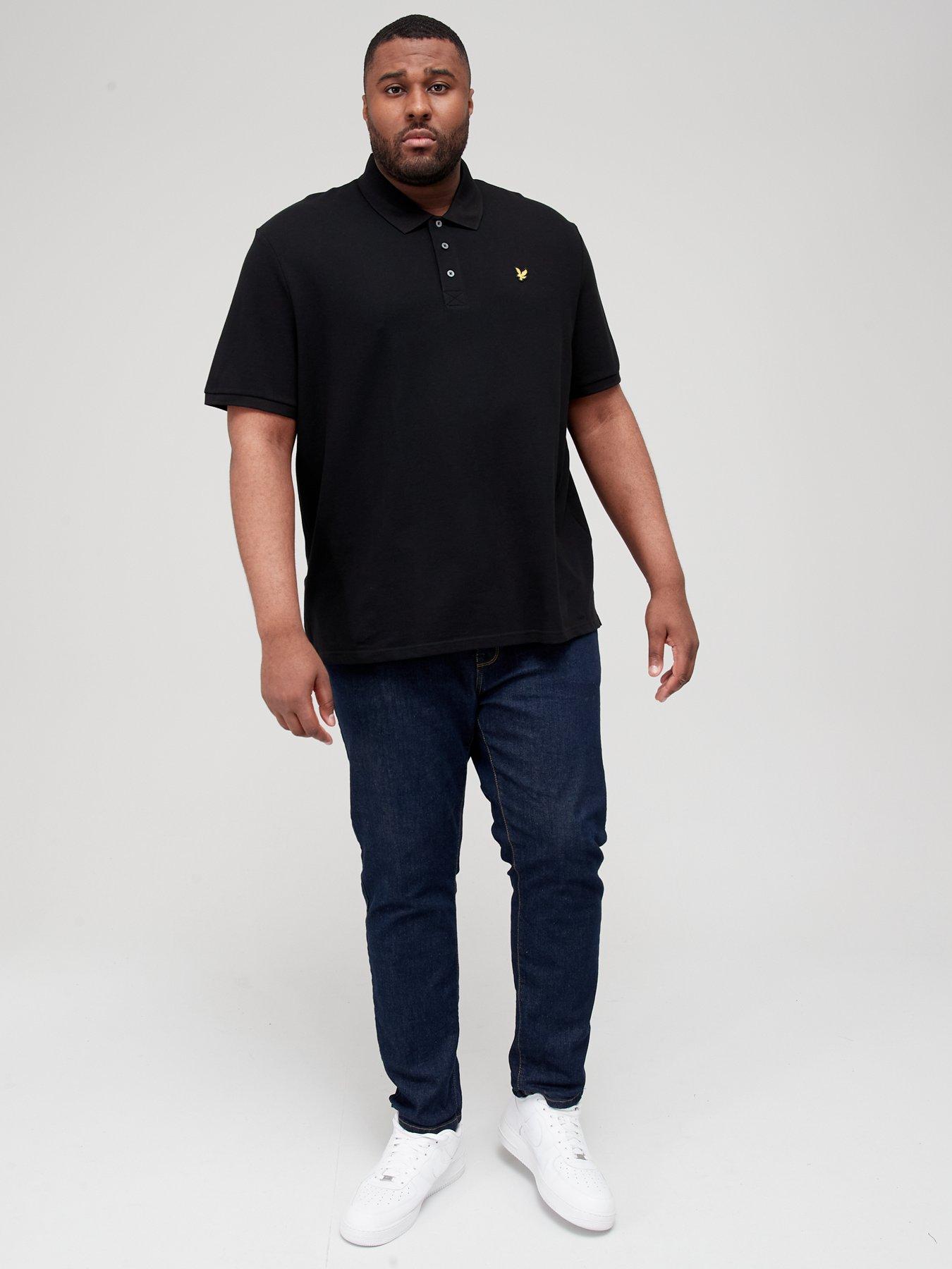 Image 3 of 4 of Lyle & Scott Big &amp; Tall Regular Fit Logo Polo Shirt - Black
