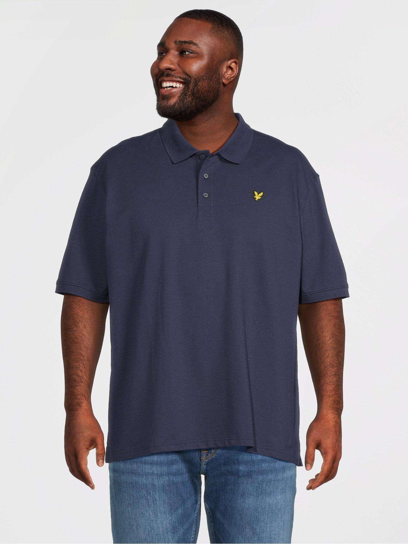 Lyle & Scott Big  &  Tall Plain Polo Shirt - Navy