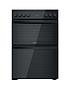  image of indesit-id67v9kmb-60-cm-widenbspdouble-oven-electric-cooker-with-ceramic-hob-black
