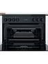  image of indesit-id67v9kmb-60cm-widenbspdouble-oven-electric-cooker-with-ceramic-hob-black