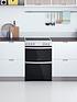  image of indesit-id67v9kmw-60cm-widenbspelectric-double-oven-cooker-with-ceramic-hob-white
