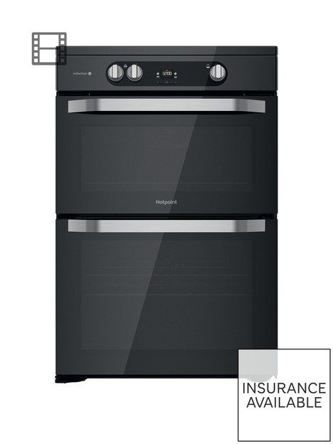 hotpoint-hdm67i9h2cb-60cm-wide-double-oven-electricnbspcooker-withnbspinduction-hob--nbsp-black