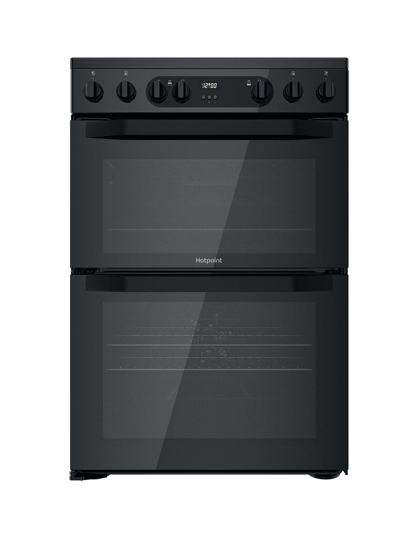 Hotpoint HDM67V9CMB 60cm Wide Double Oven Electric Cooker with