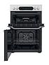  image of hotpoint-hdm67v9cmw-60cm-wide-double-oven-cooker-with-ceramic-hob-white