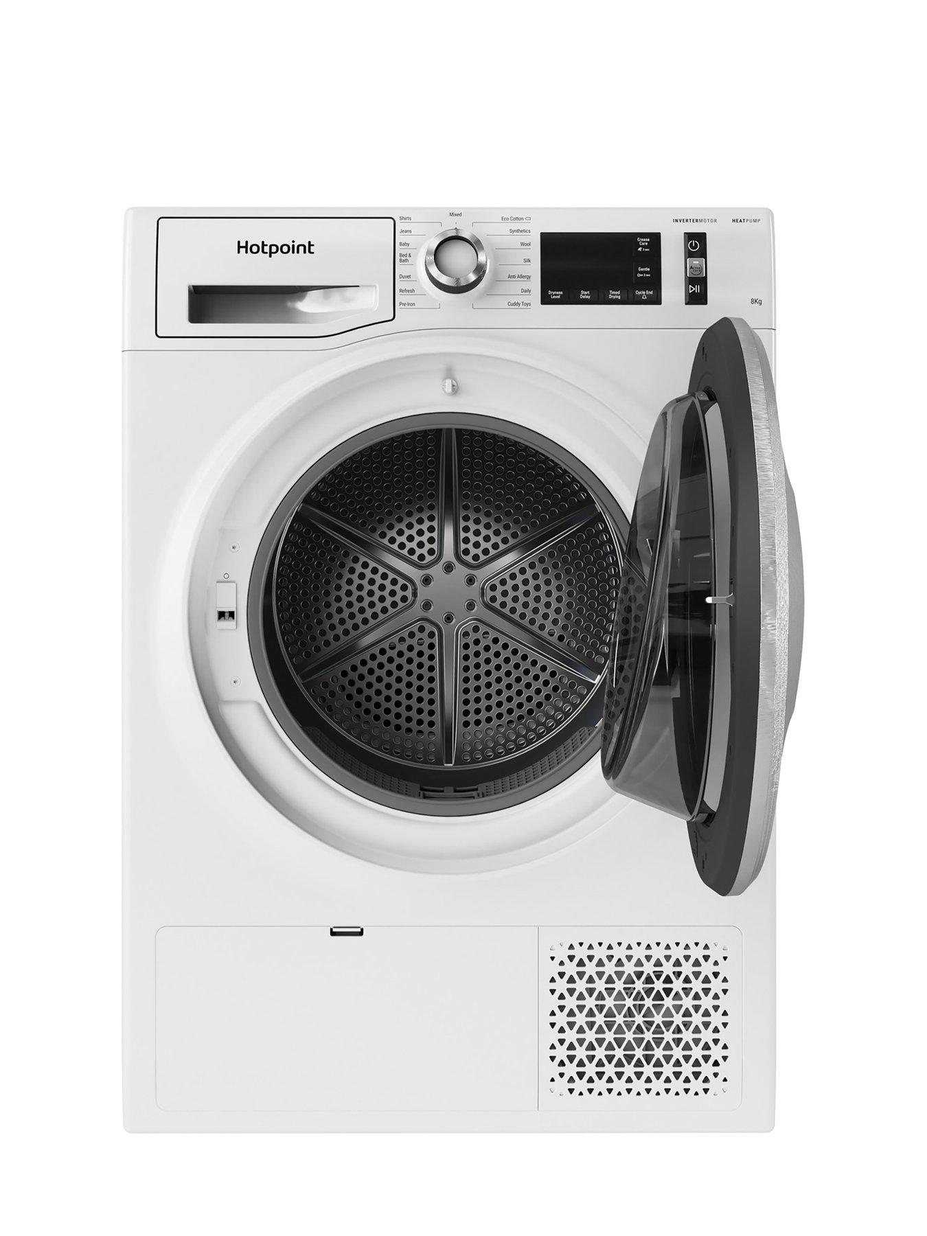 stillFront image of hotpoint-activecare-ntm118x3xbuk-8kg-load-heat-pump-tumble-dryer-white