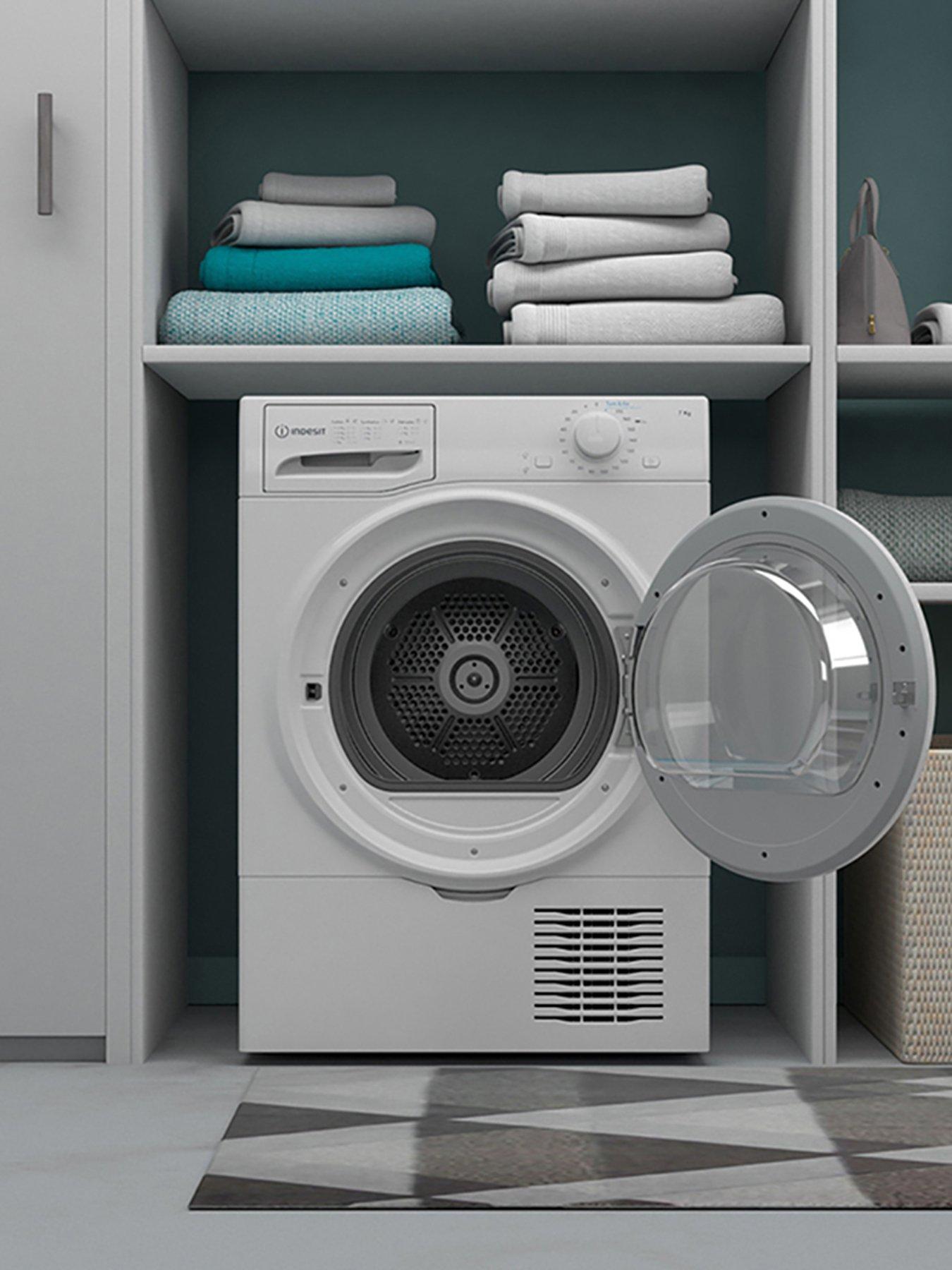  image of indesit-i2d71wuk-7kg-load-condenser-tumble-dryer-white