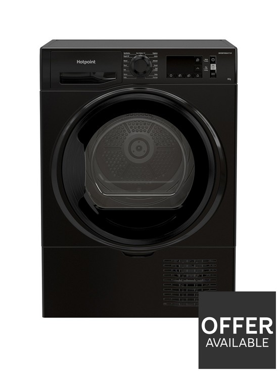 front image of hotpoint-h3d81buk-8kg-freestanding-tumble-dryer-black