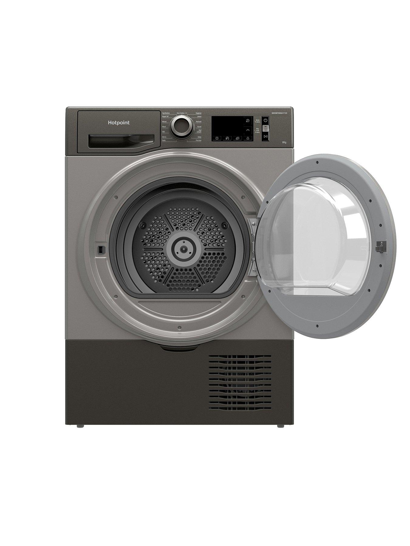 stillFront image of hotpoint-h3d81gsuk-8kg-freestanding-condensernbsptumble-dryer-graphite