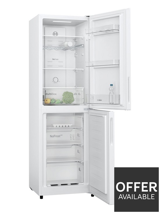stillFront image of bosch-serie-2-kgn27nwfag-frost-free-fridge-freezer-84l