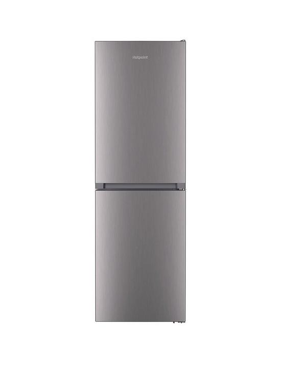 front image of hotpoint-htfc8-50ti1-x-1-total-no-frost-60cm-freestanding-fridge-freezer