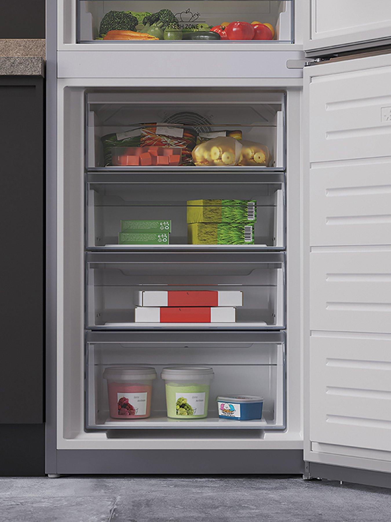  image of hotpoint-htfc8-50ti1-x-1-total-no-frost-60cm-freestanding-fridge-freezer