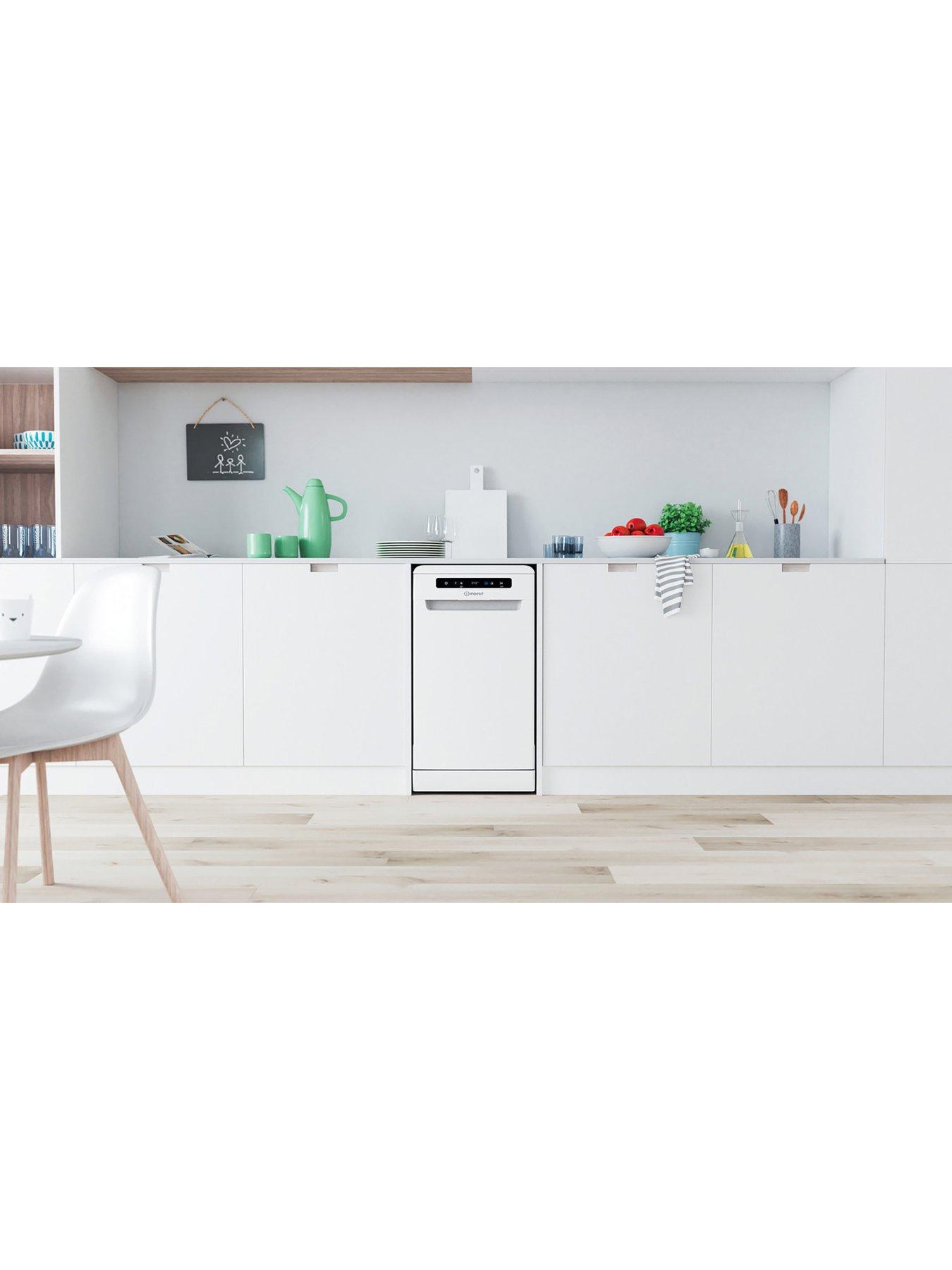  image of indesit-dsfo3t224zukn-slimline-freestanding-dishwasher