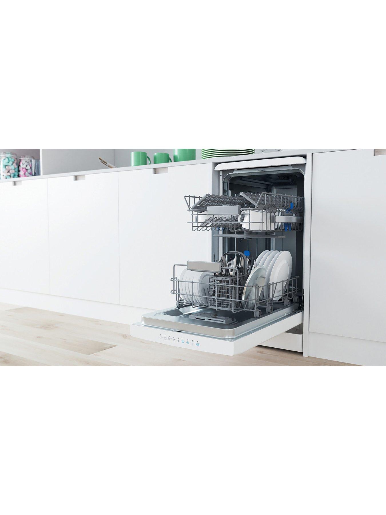  image of indesit-dsfo3t224zukn-slimline-freestanding-dishwasher