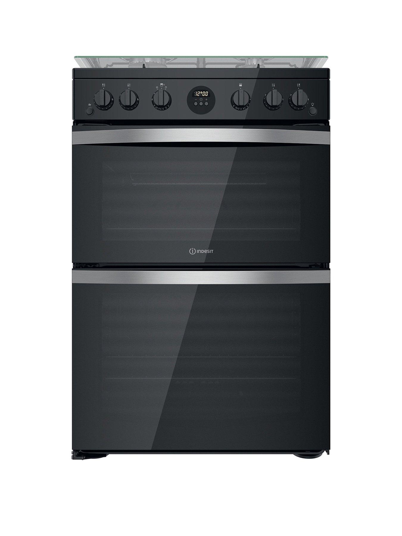 Indesit ID67G0MCB Freestanding Double Oven Gas Cooker