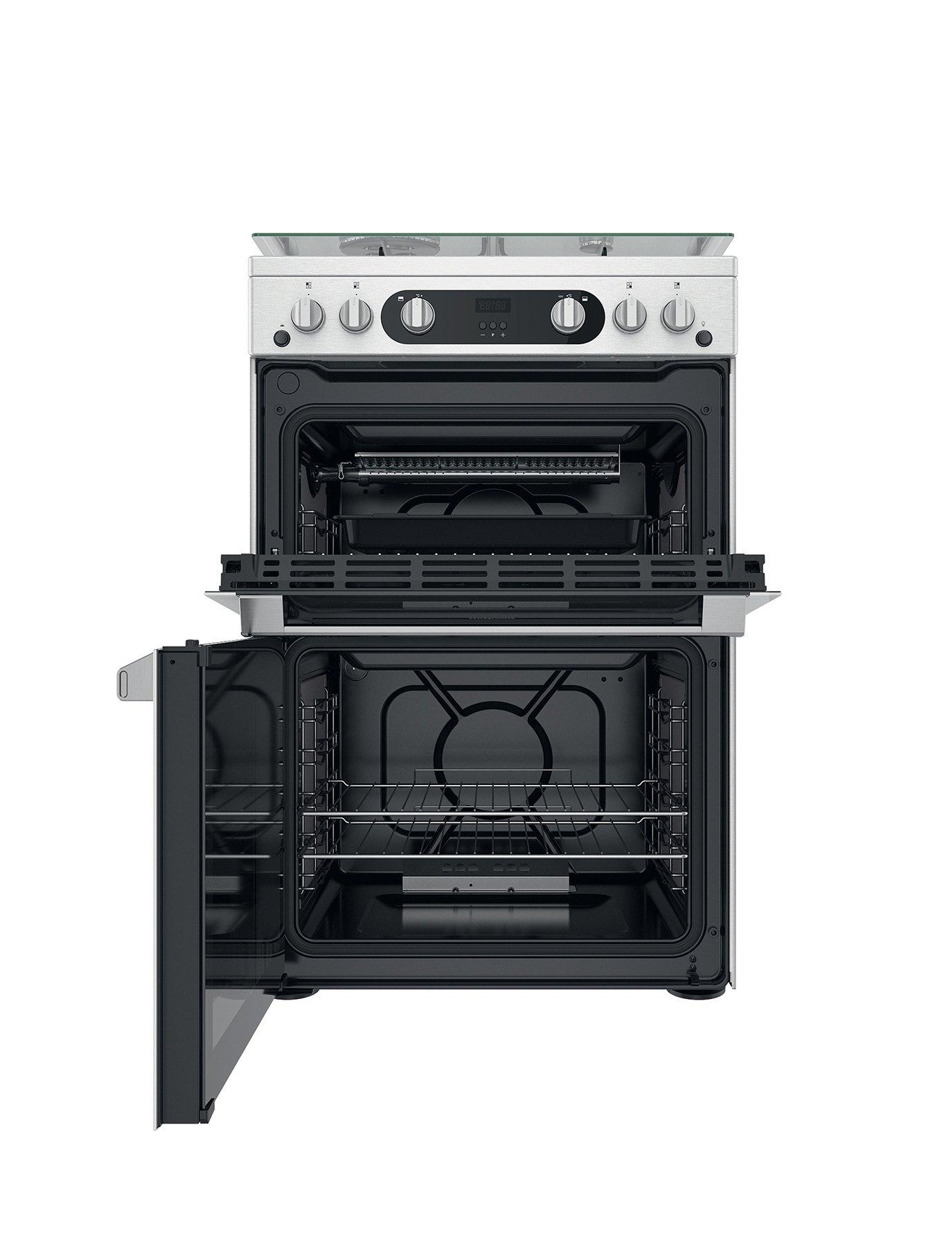 Image 2 of 7 of Hotpoint HDM67G0C2CX 60cm Wide&nbsp;Freestanding Double Oven Gas Cooker