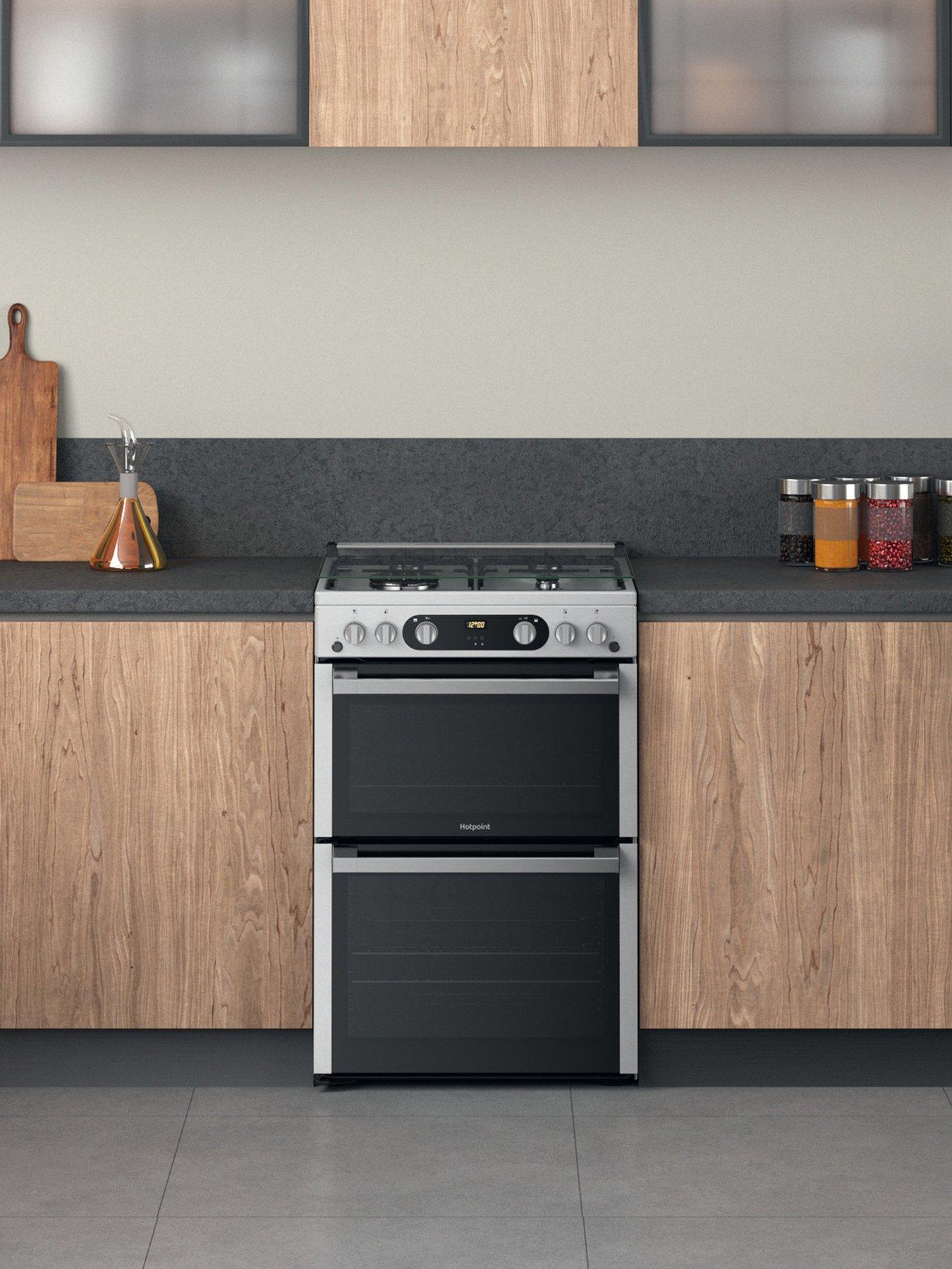 Image 3 of 7 of Hotpoint HDM67G0C2CX 60cm Wide&nbsp;Freestanding Double Oven Gas Cooker
