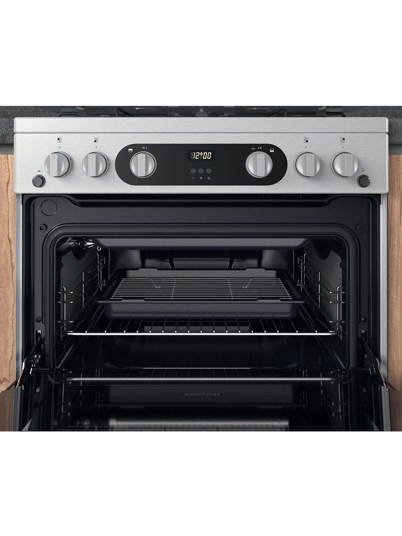 Image 6 of 7 of Hotpoint HDM67G0C2CX 60cm Wide&nbsp;Freestanding Double Oven Gas Cooker