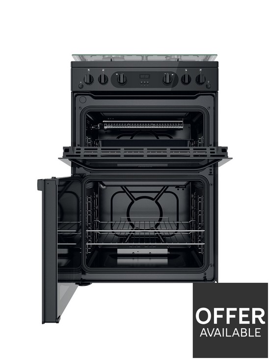 stillFront image of hotpoint-hdm67g0ccb-gas-double-freestanding-cooker