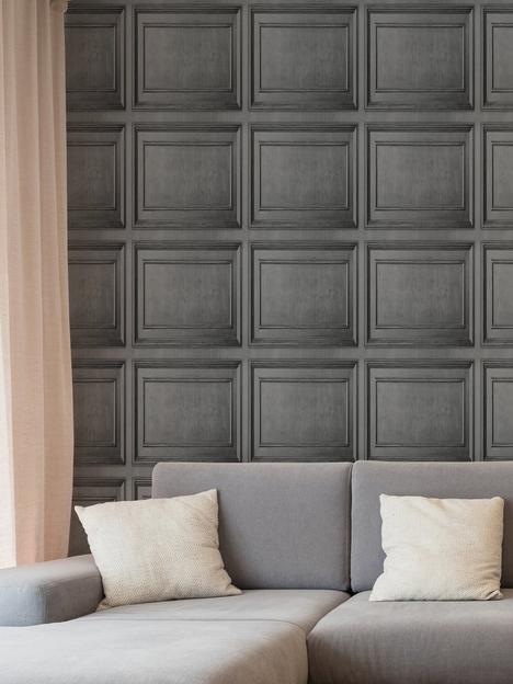 fresco-wood-panel-dark-grey-wallpaper