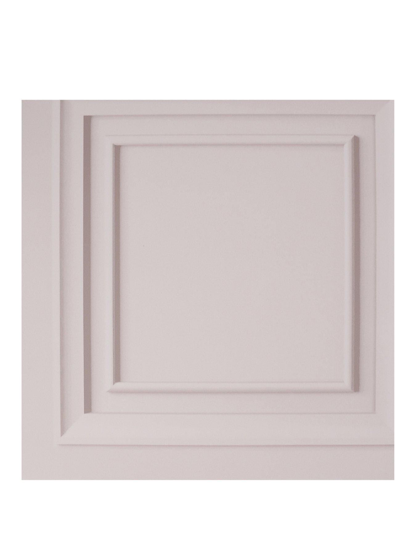 Image 2 of 3 of Fresco Wood Panel Pink Wallpaper